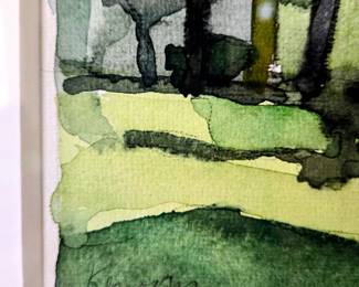 Tim Kennedy Watercolor, Cypress Trees/Florence