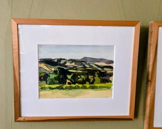 Tim Kennedy Watercolor, View from Monte Auto