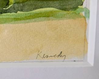 Tim Kennedy Watercolor, View from Monte Auto