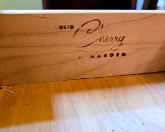 1950s Solid Cherry by Harden Night Stand