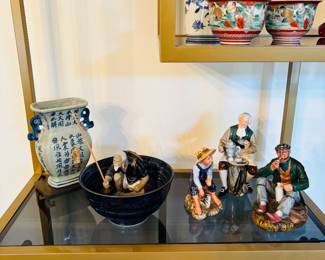 Chinese Porcelains & English Crown Derby Figurines