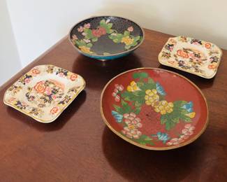 Porcelain & Cloisonne Dishes