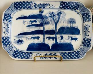 Blue & White Porcelain Platter