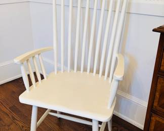 White Fan Back Armchair