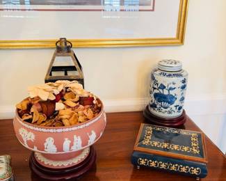Chinese Porcelain Ginger Jar, Wedgewood Bowl, Italian Jewelry Box
