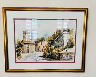 Italian Style Print in Gold Frame