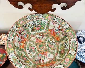 Large Rose Medallion Bowl