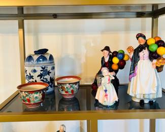 Chinese Porcelains & English Crown Derby Figurines