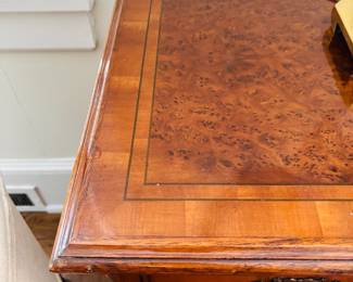 English Style Burled Walnut Chest