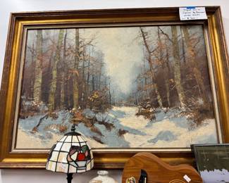 Original art, winter scene