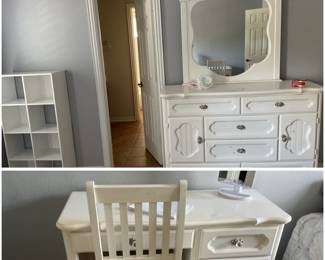 Girls bedroom set with mattress and box spring 