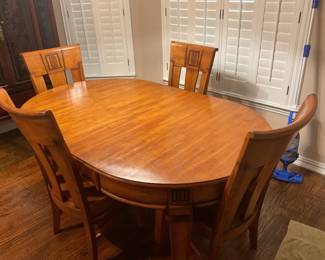 Beautiful Mission Style 6 chair dining set