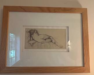 Limited Edition Nude Etching, Signed and Numbered