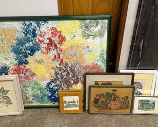 Collection of Assorted Framed Prints and Artwork, including Botanical and Victorian Illustrations third image