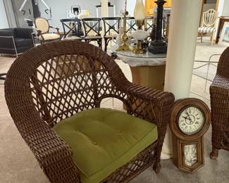 Wicker BarrelBack Armchair