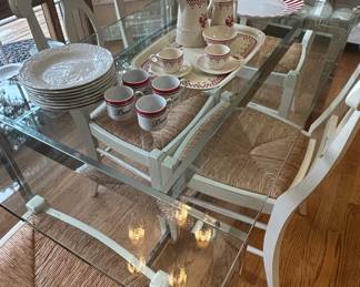 Napoleon Style Rush Seat Dining Chairs