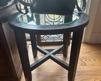 Winsome Wood Espresso Glass Top End Table