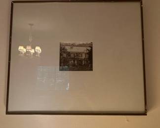 Framed Architectural Photograph of a French Country Estate