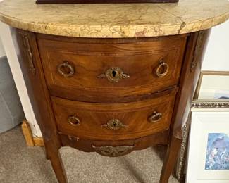 French Louis XV Style MarbleTop Commode second image