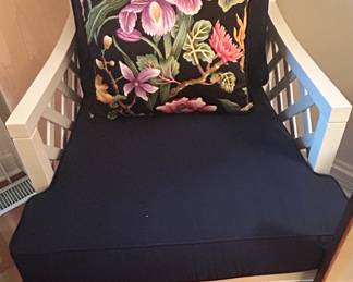 Chippendale Style LatticeBack Accent Chair