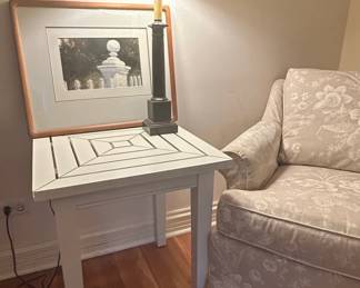 White Painted Accent Table