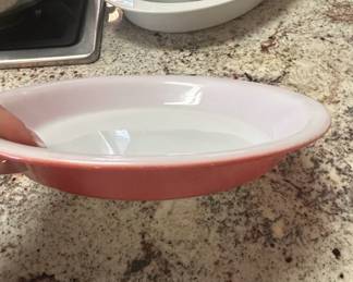 Vintage Pyrex Flamingo Pink Pie Plate second image