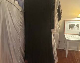 Vintage Black Lace Flapper Style Dress