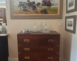 th Century English Campaign Chest of Drawers