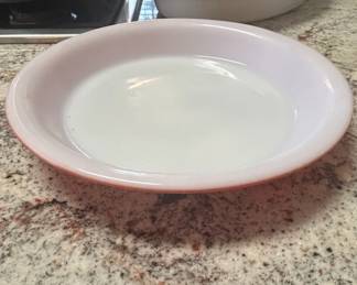 Vintage Pyrex Flamingo Pink Pie Plate