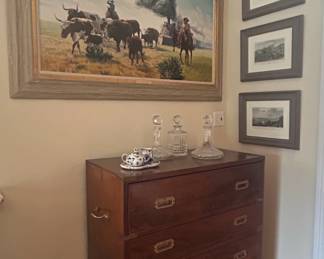 th Century English Campaign Chest of Drawers second image