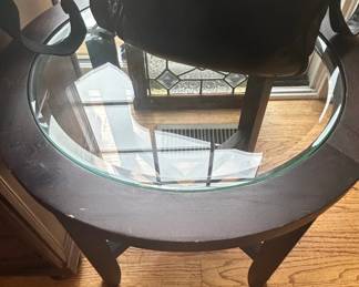Winsome Wood Espresso Glass Top End Table second image