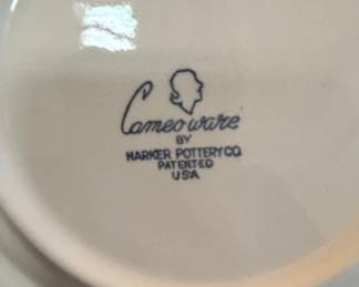 Harker Pottery Cameo Ware Nursery Rhyme Cup and Saucer Rocking Goat and Dancing Figure third image