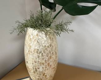 Mother of Pearl Mosaic Vase