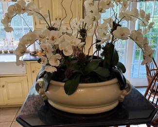 Monumental Faux Orchids in Large Planter