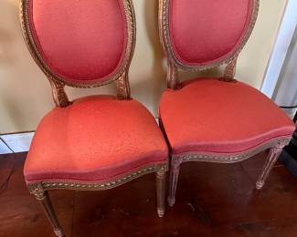 Pair of Antique Gilt French Chairs