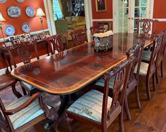 Flame Mahogany Dining Table by Stickley