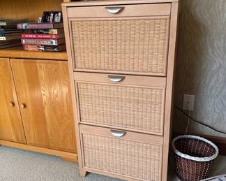 Wicker legal size file cabinets