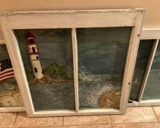 Old window framed art