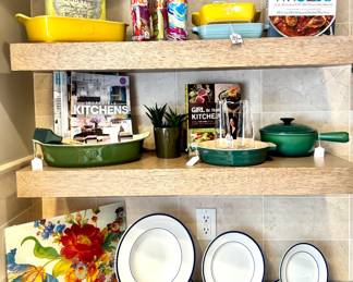Fun assortment of dishes and accessories from Williams Sonoma, LeCreuset, Emily Henry and more! 