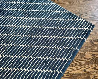 Rug # 15- Mitchell Gold and Bob Williams navy and white rug- 5x8- $300
