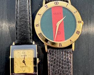  (Vintage Rado Florence woman’s watch- $300), (Vintage Gucci gold-tone watch- $200)