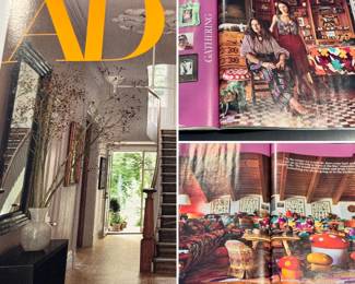This is a clip from Architectural Digest, Dec 2025, showing the Missoni home with the same pattern used on the McGuire chairs- $1900 for set of 4
