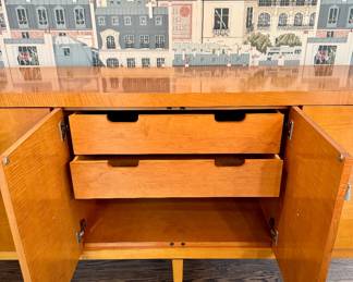 Inside view: Michael Vanderbilt for Baker Furniture Buffet-  “Archetype Collection”- 68x40.5x18- $1500
