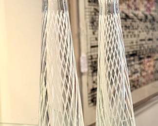 Baccarat "Micado Passion" bud vase- 9"H- $200