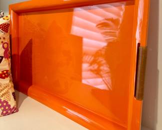 ``Sheila Bridges for Williams Sonoma lacquered tray- 26x16- $100