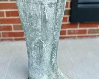 Ceramic floor vase umbrella stand sculpture formed as a pair of joined rain boots! Sold at auction for $400- yours for $240