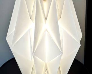 Designer origami table lamp- 18”H- $400