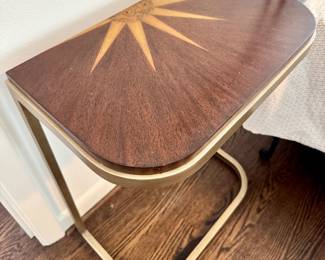 Sold as a Pair- Thomasville Hemingway Collection C-shaped Pull-up accent table- each table measures 19.5x12x26.4- $600