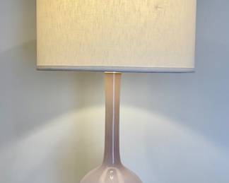 Uttermost Rose-Pink glass table lamp- sells new for $487- 34"H- shade- 18"D- $250