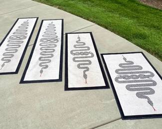 (Rugs #2 and #3- Jonathan Adler for Ruggable rugs- 2.5x10- 2 available- $200 each), (Rug #4- 2.5x7- $180), (Rug #5- 3x5- $140)
